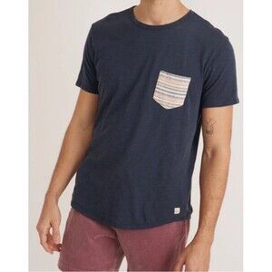 Marine Layer Shirt Men’s XL Navy Signature Printed Pocket Tee